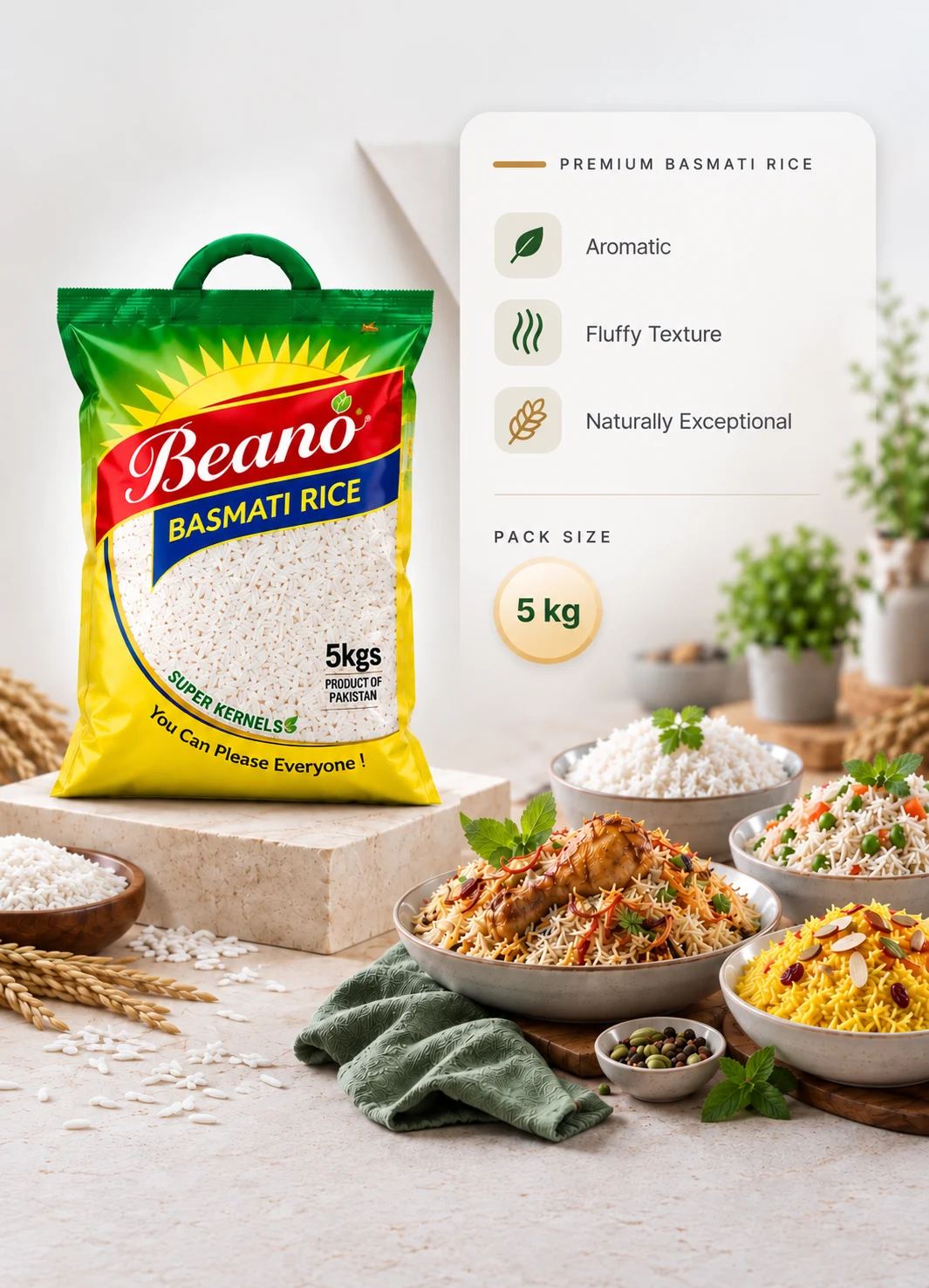 Beano Premium Basmati Rice 5kg